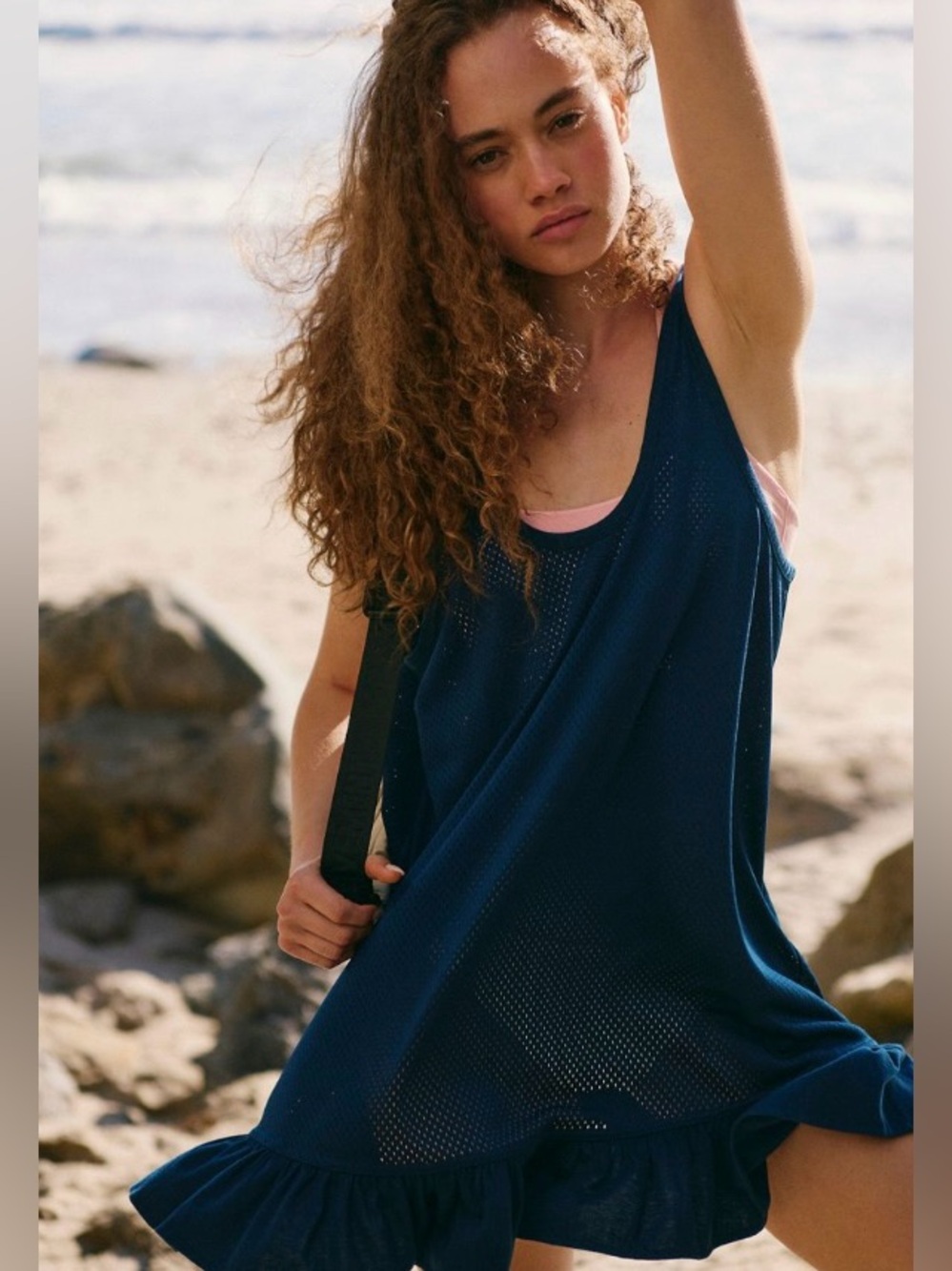 Free People Movement ~ Twirl Tunic Tank ~ Midnight Navy Combo ~ NWT ~ Medium - Picture 6 of 14